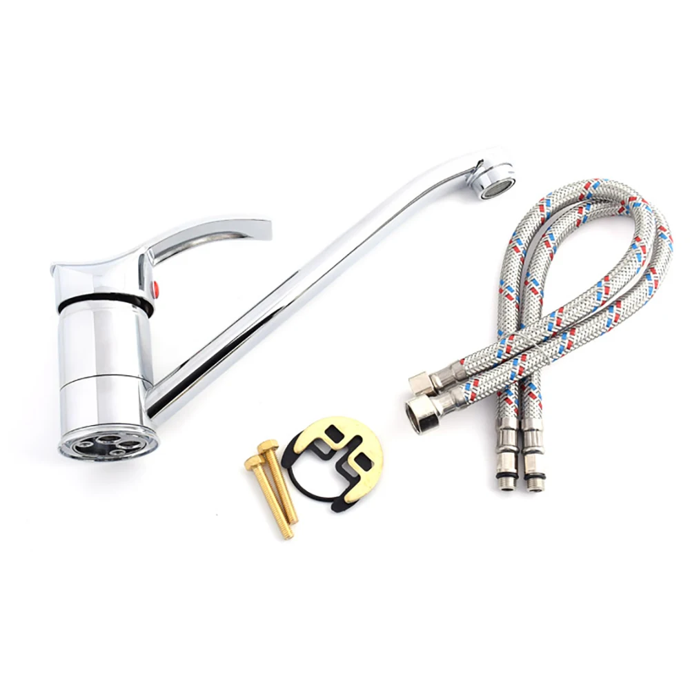 

Cheap Zinc Cold Hot Water Deck Mounted Single Handle Kitchen Wash Basin Tap Mixer Faucet Swivel Spout Bathroom Sink Faucet