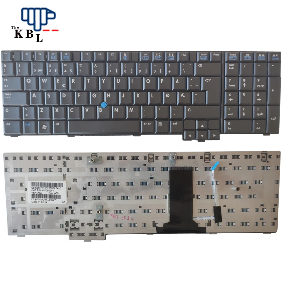 Оригинальный Новый норвежский язык для ноутбука HP 8710 8710P Вт черный PK1300X04L0 1PE169 -