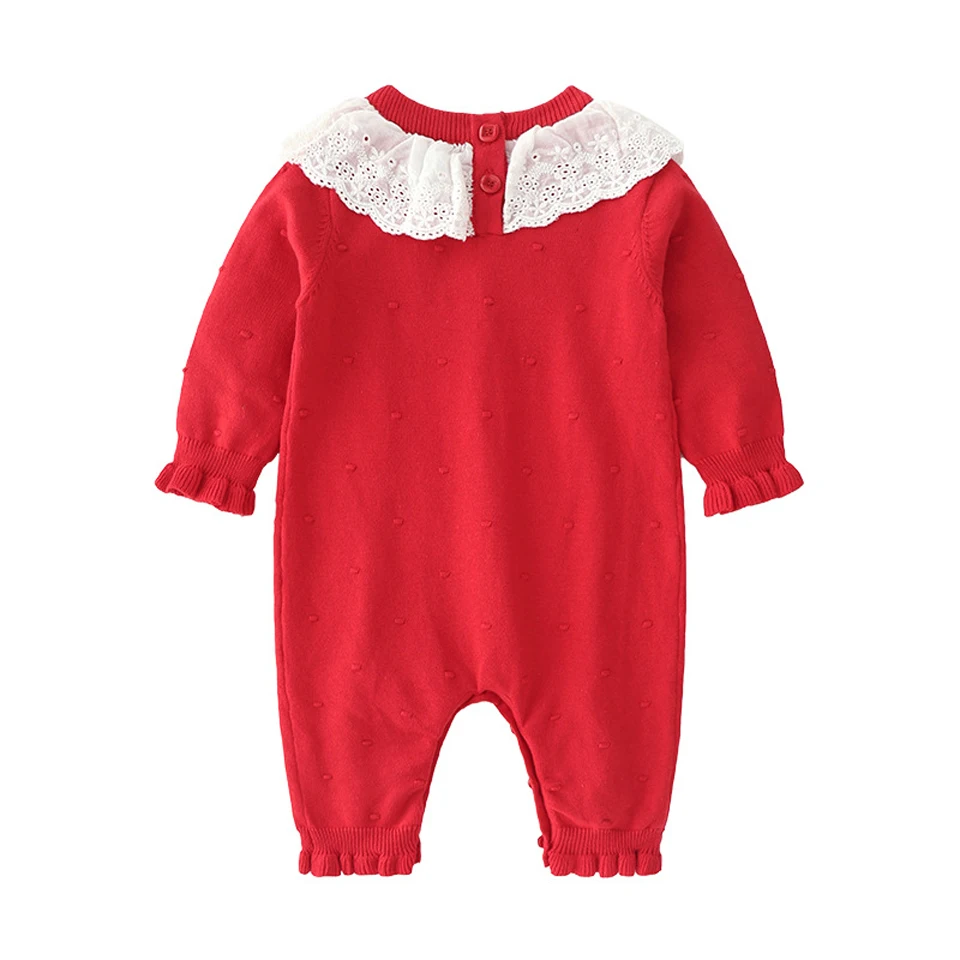 Комбинезон с длинными рукавами для маленьких девочек одежда кружевной