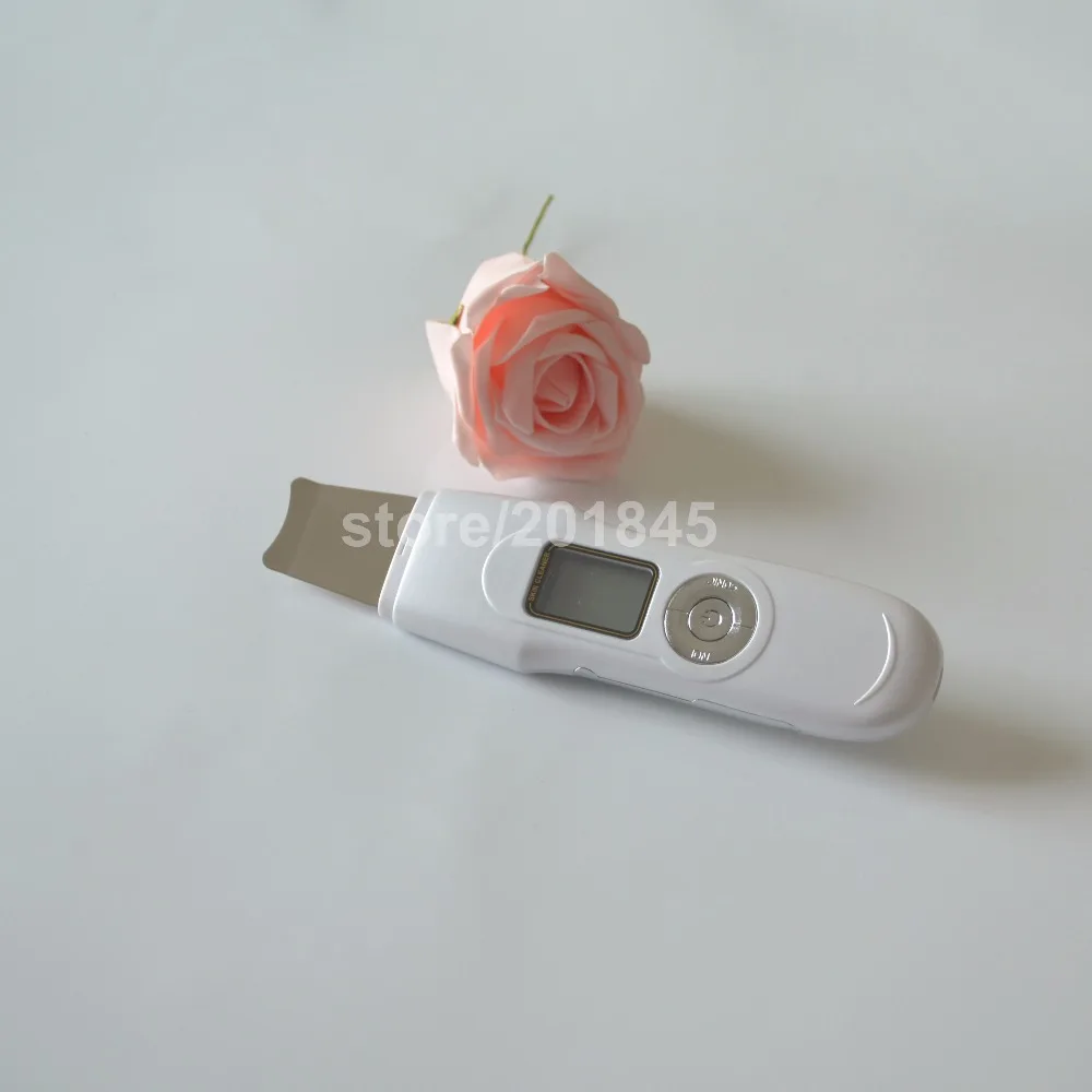 Kopen 1 Stks/pak Ultrasone Gezicht Huid Scrubber Mee-eter Acne Verwijdering Facial Vibration Massager Peeling Schop Peeling Schoon Machine