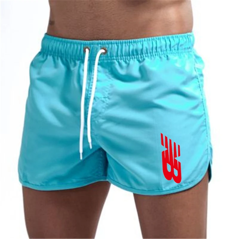 

New Brand NB Men Fitness Shorts Summer Breathable Quick Dry sports Shorts Jogger Beach Short Pants bathing surfing shorts