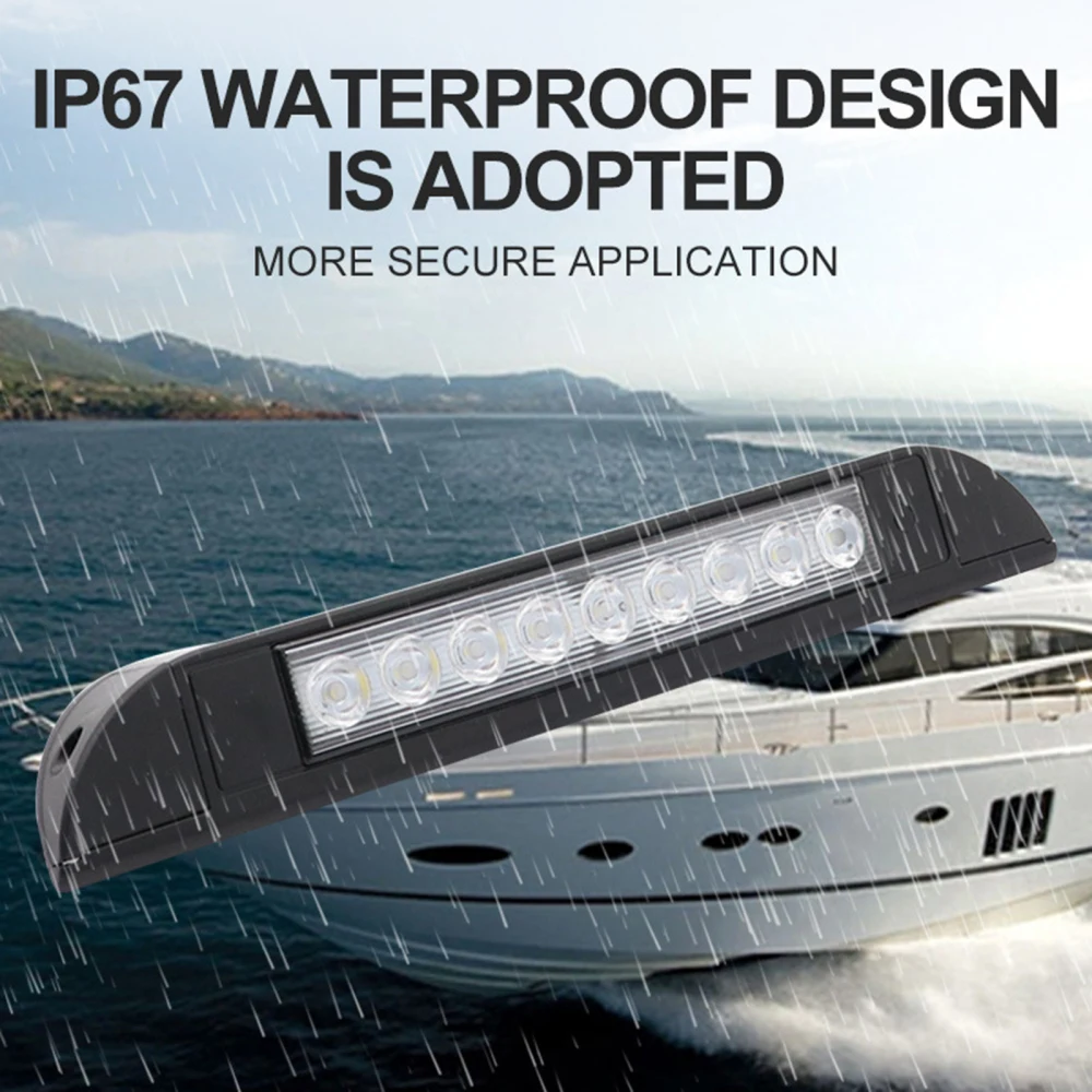 

LED Lights RV Lamp Yacht Interior Modification Light Waterproof 9 LEDs RV Accessories 12-28V Waterproof IP67 RV Auto Lamps
