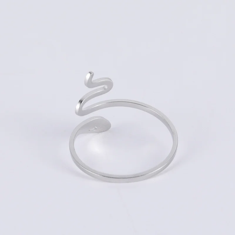 

Women's Ring Light Luxury Small Snake Silver Stainless Steel Opening Adjustable Fashion rings for women