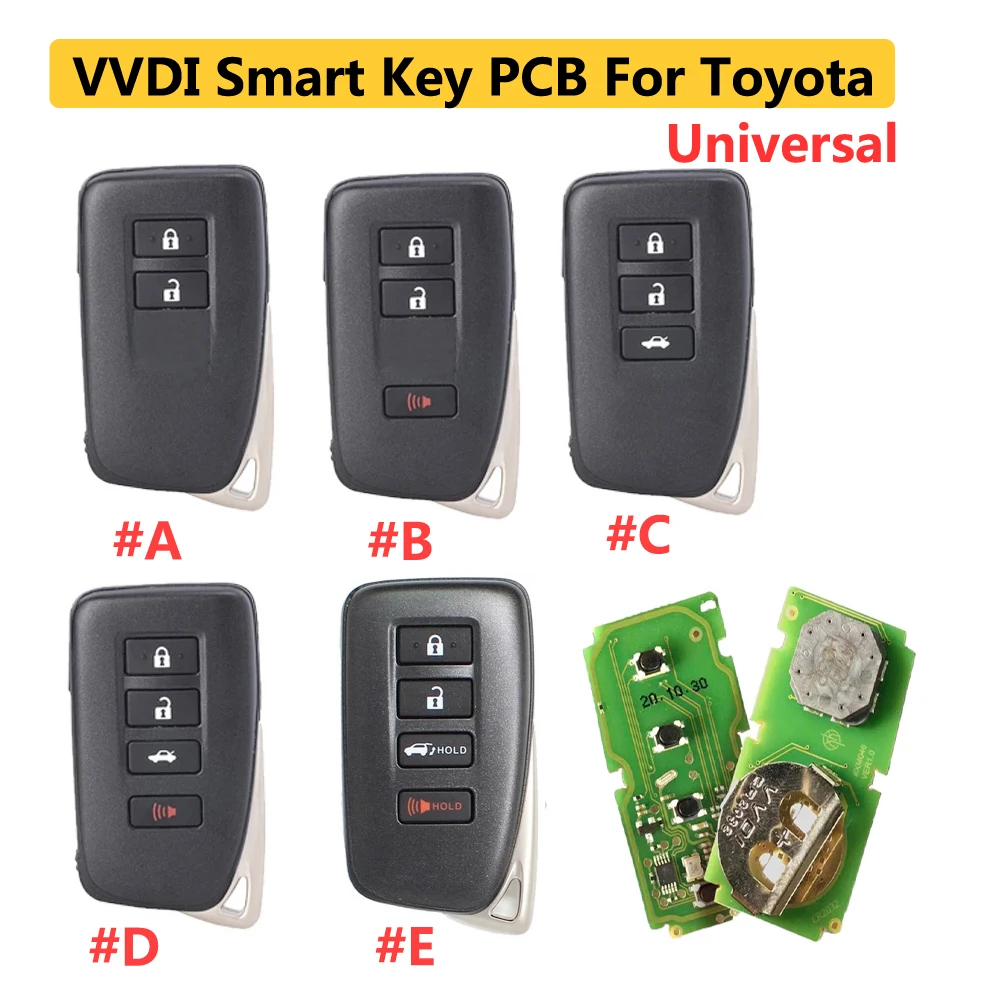 

Тип #1 смарт-ключ 2/2 + 1/3/3 + 1 кнопка для Toyota с VVDI универсальная Toyota PCB