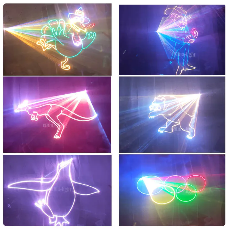 Полноцветный 5 Вт Луч анимированный лазер RGB световые системы DJ | Лампы и