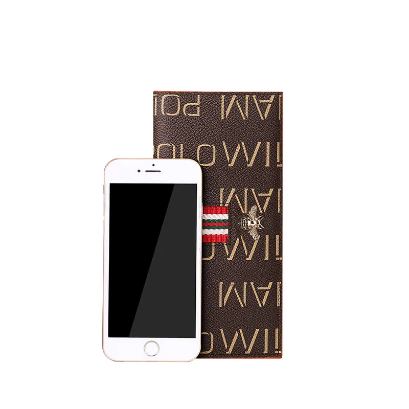 Новинка 2020 Женская Длинная кожаная сумка с защитой от кражи ультратонкая для