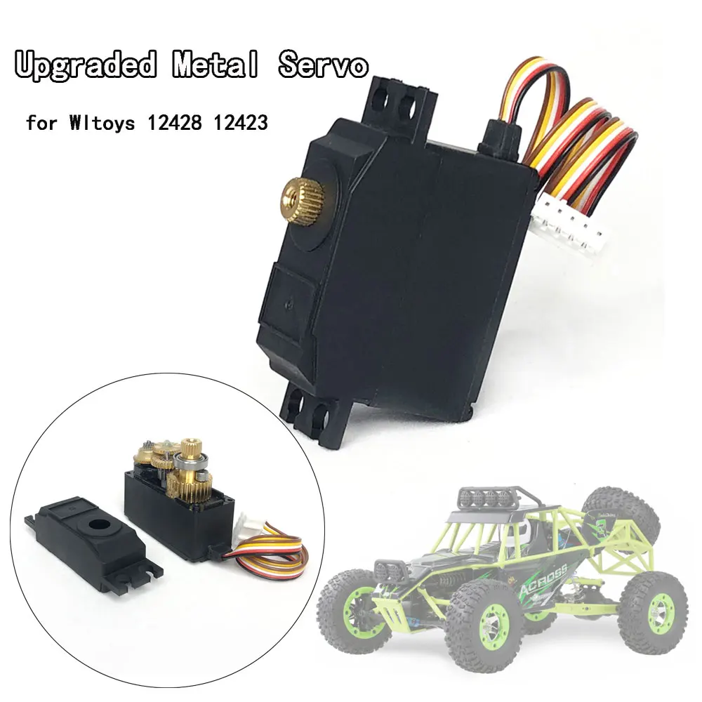 

Metal Gear Servo Upgraded Parts 25g for Wltoys 1/12 12428 12423 RC Desert Short Car