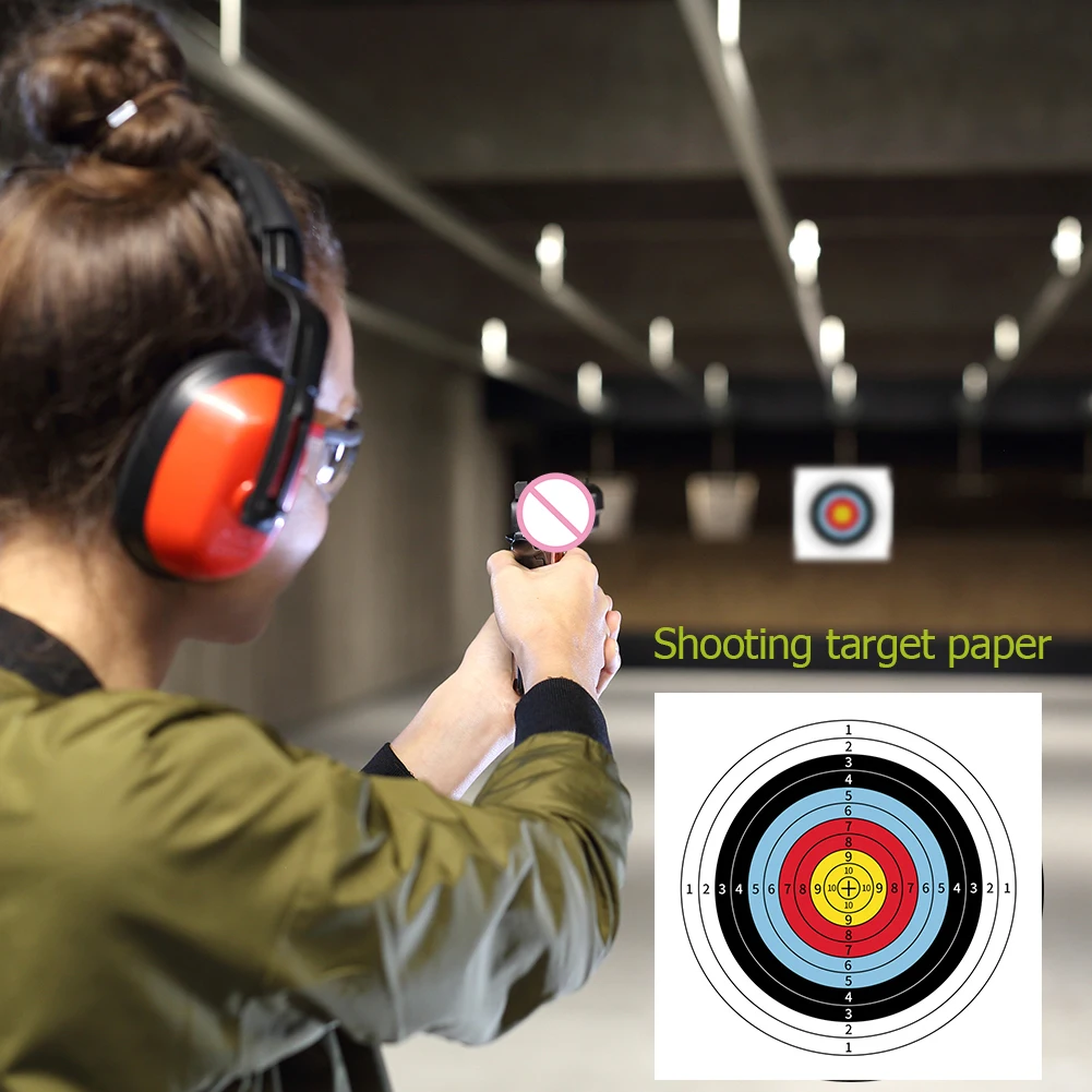 

10Pcs/Set 40x40cm Archery Shooting Target Paper Bow Hunting Archery Kit Standard Full Ring Single Spot Shooting Practice Paper