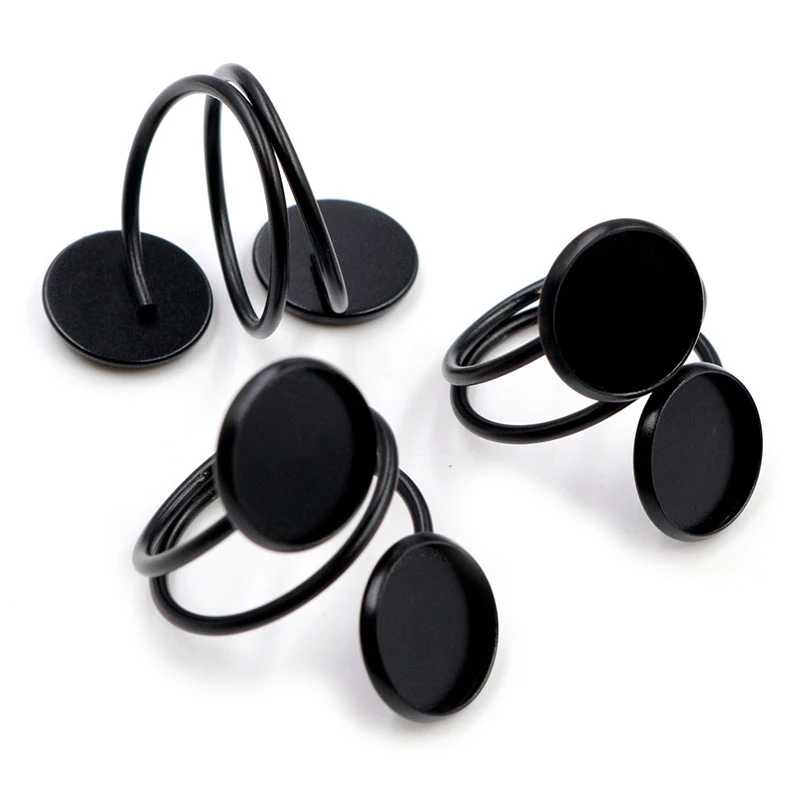 12 мм 5 шт посеребренные позолоченные Регулируемые настройки кольца из