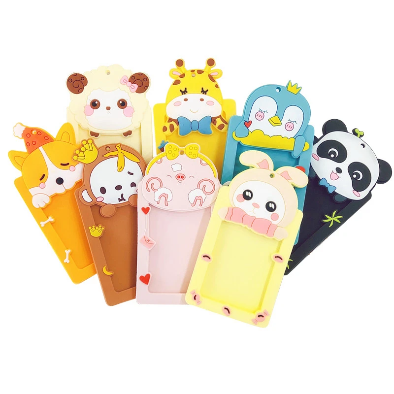 Силиконовые держатели для карт с кошкой из мультфильма женщин и девочек дорожный