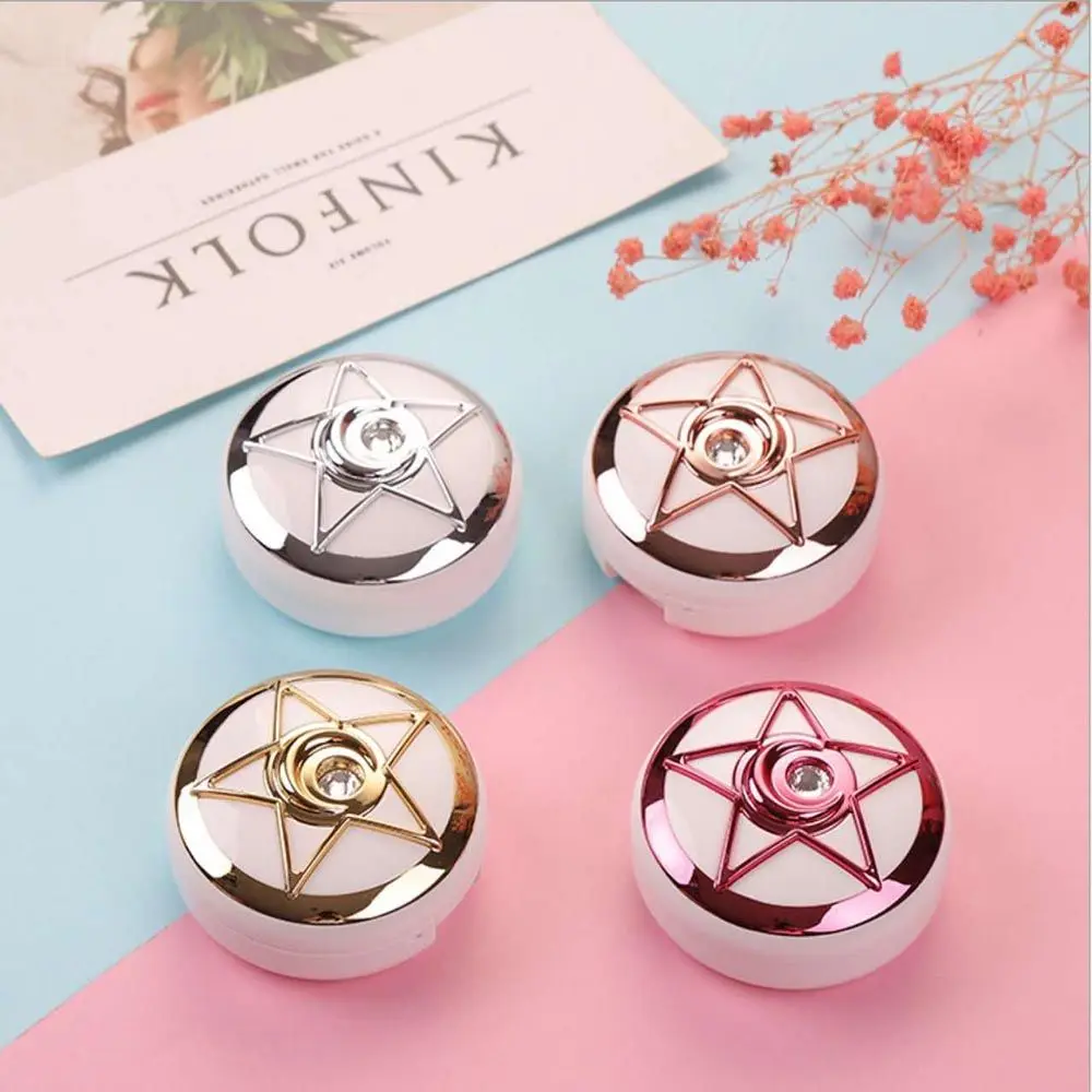 

New Mirror Contact Lens Case Fashion Classic Travel Temperament Star Diamond Contact Lens Case Eye Care Mirror Storage Box