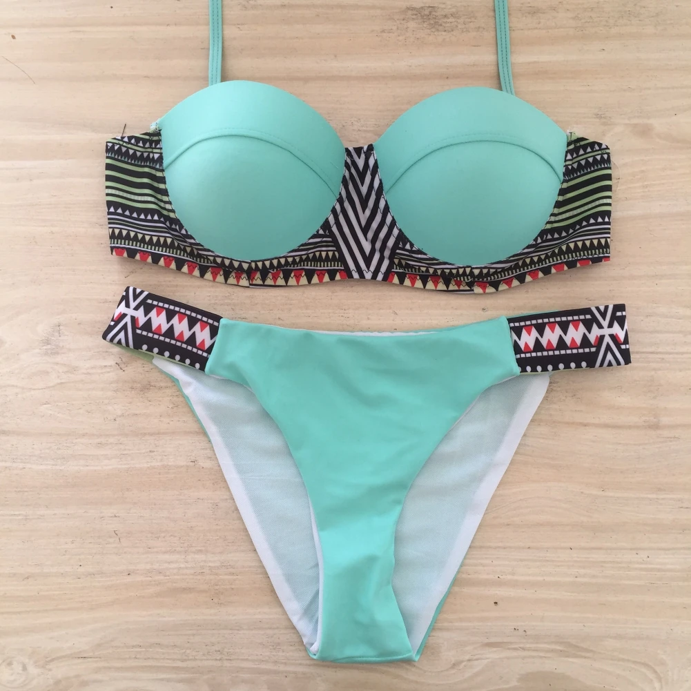 

European American Female Semi-Circle Cup Bikini Set Push Up Swimsuit Womens Bathing Suit 2021 Natatorium Swimming Suit Bikini