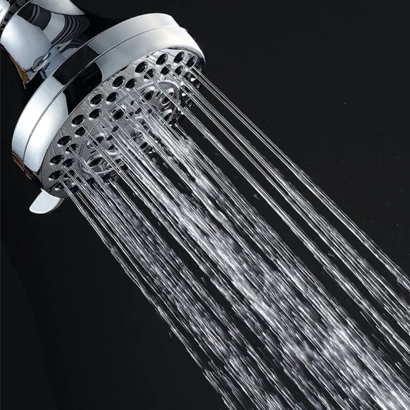 

Electroplating 5-Setting Shower Head High Pressure Angle Adjustable Showerhead with Anti-Clog Jets for Home Hotel Bathroom