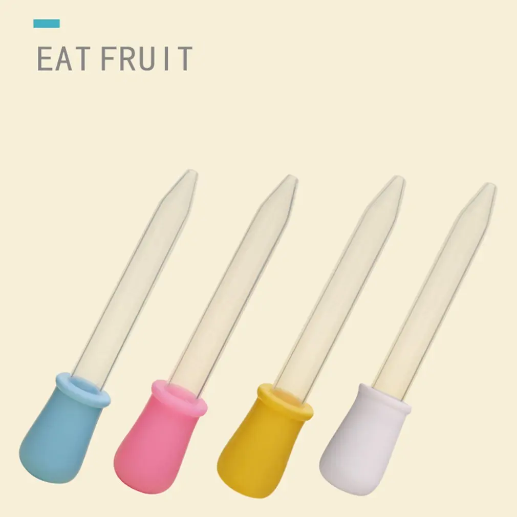 

Toddler Utensils Clear Silicone Plastic Baby Medicine Dropper Spoon Pipette Liquid Food Burette Feeding Device Children