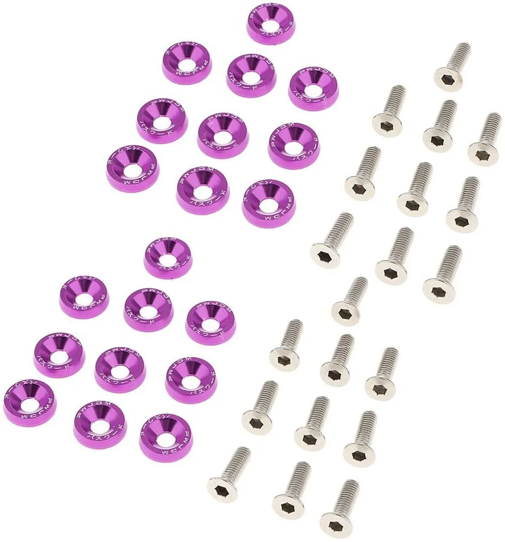 6 мм круглая головка винтовые болты прокладка шайба алюминий фиолетовый для