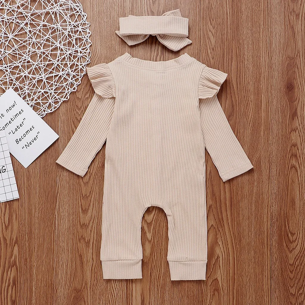 Одежда для малышей однобортный комбинезон с круглым вырезом одежда маленьких