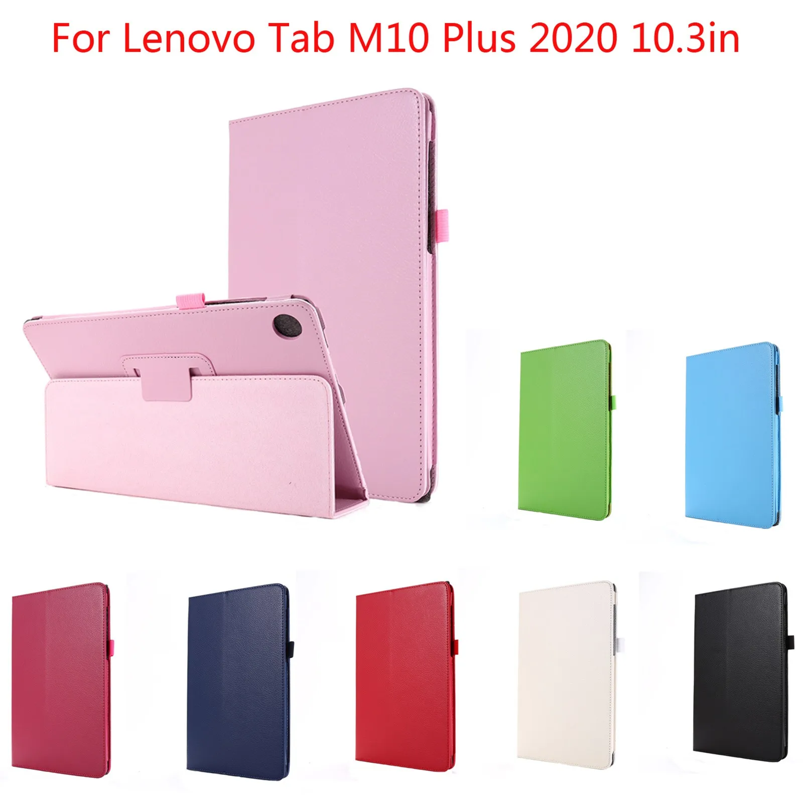 

Anti-fall Protective Case For Lenovo Tab M10 FHD Plus TB-X606F/X 10.3in Tablet Leather Cover Stand Leather Protector Colorful