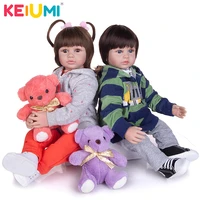 keiumi 60 cm lifelike reborn babies dolls cloth body collectable princess newborn toy baby dolls for toddler birthday xmas gifts