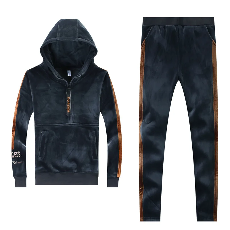 Three-piece Tracksuit Women Warm suede Thicken Autumn/winter Hoodie Harem Pants Blazer Plus Size Windproof Tennis Apparel Warm