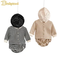 2022 spring baby coat shorts kids clothes girls boys outfit set cotton striped baby girl boy clothing sets for toddler infant