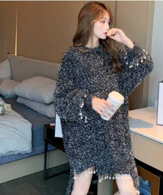 Женский свитер с бусинами и кисточками от ветра топы новинка 2020 зимние женские