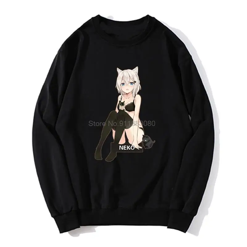 

Neko Waifu Ahegao Girl Hoodies Otaku Senpai Nerdy Manga Men O-neck Hoodies Sweater Sweatshirt Harajuku Streetwear