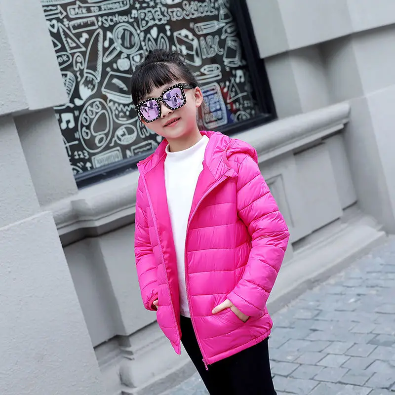 Детская куртка верхняя одежда осеннее теплое пуховое пальто с капюшоном для