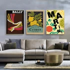 Винтажная Картина на холсте с мартини абстрактные постеры и печатные ретро настенные картины для украшения дома