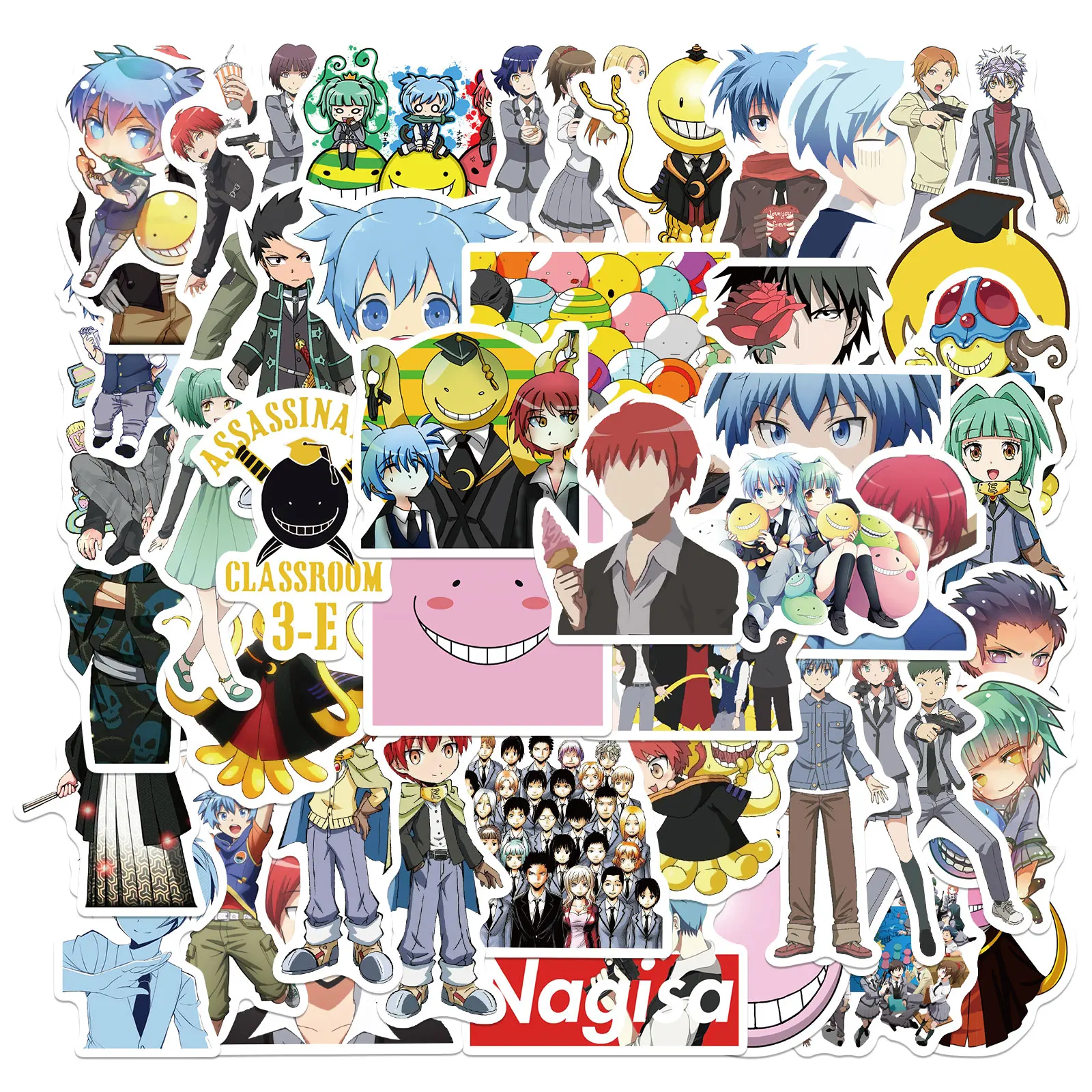 

10/50Pcs New Japan Anime Stickers Assassination Classroom Graffiti Cartoon Sticker for Luggage Laptop Skateboard Bicycle Decals