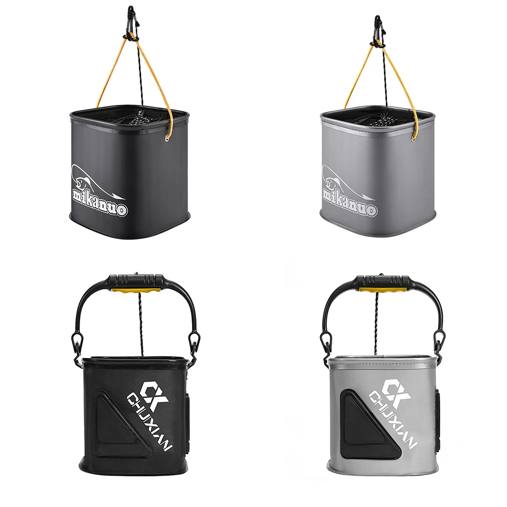 

EVA Thickened Fishing Bucket Square Portable Folding Live Fish Bag Water Storage Box Outdoor Fishing Tackle Camping Hiking Tool