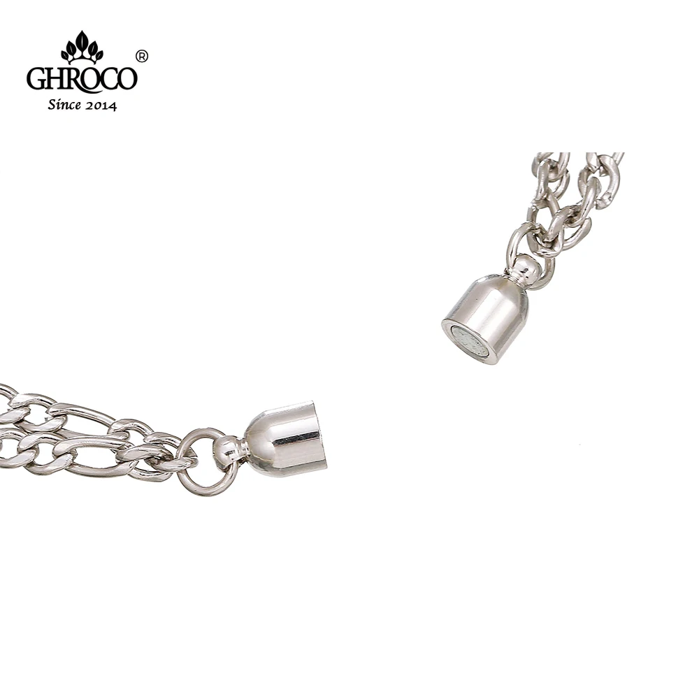 

CHROCO Stainless Steel Multiple Choices Cylindrical Shape Magnet Pendant Bracelet Attractive Best Gift for Lovers & Girlfriends