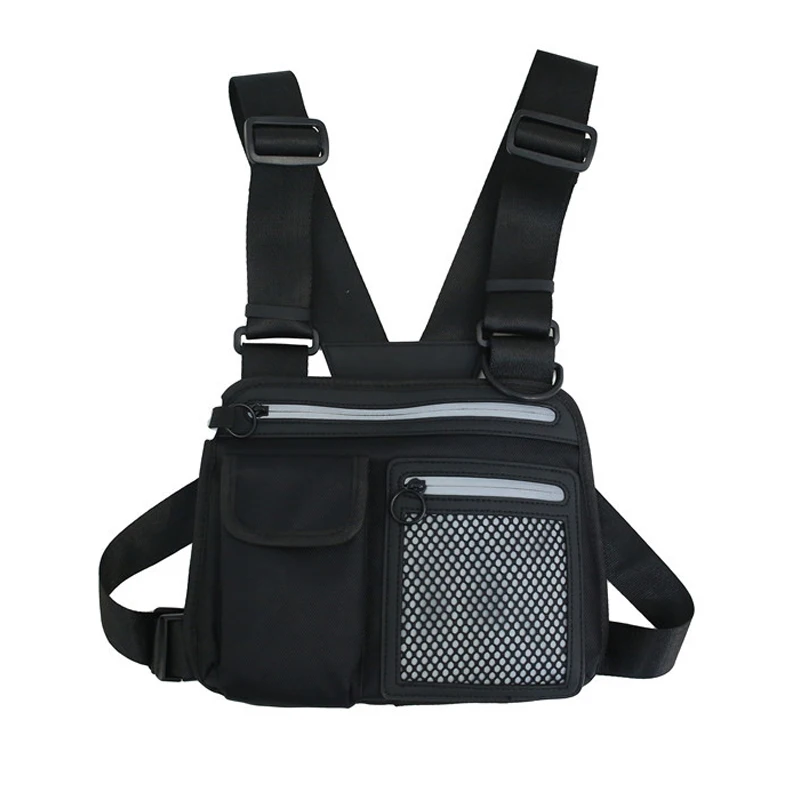 Хип хоп нагрудные сумки унисекс тактическая нагрудная сумка Светоотражающая