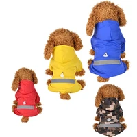 dog raincoat puppy rain coat with hood reflective waterproof dog clothes soft breathable pet cat small dog rainwear xs 2xl