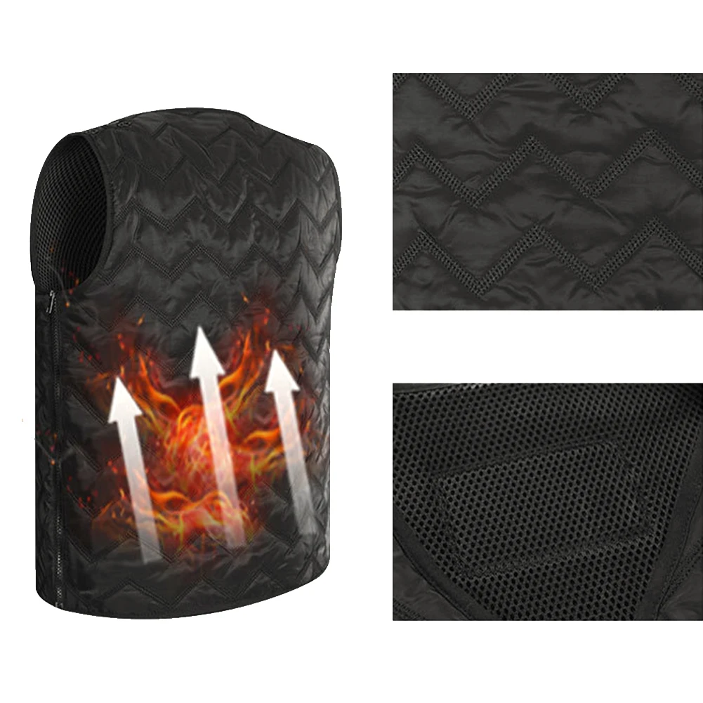 

Winter Heated Vest USB Charging Unisex Thermal Windproof Adjustable Riding Camping Waistcoat Outdoor Hiking Electric Warm Skiing