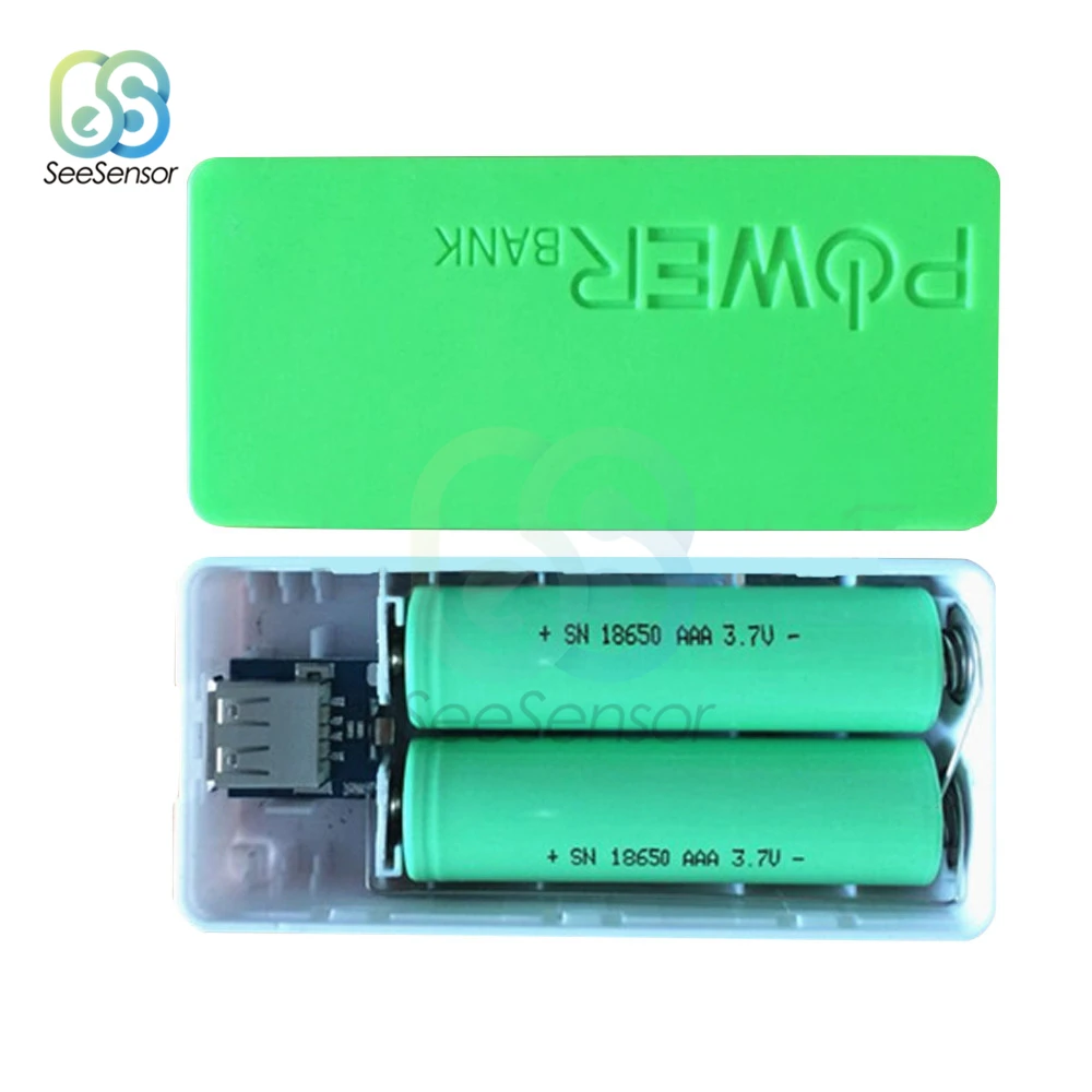 2X18650 USB зарядное устройство чехол для аккумулятора DIY Box 5600 мАч iPhone смартфона MP3