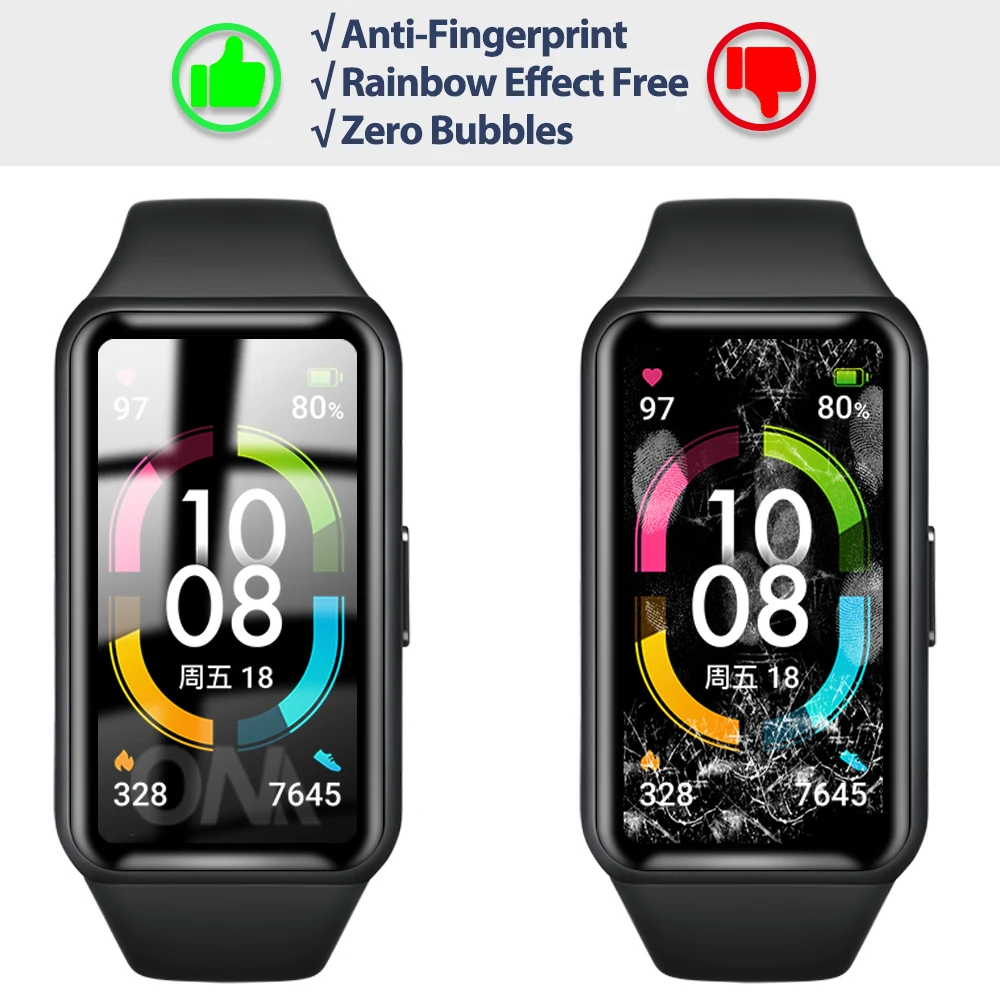 20D изогнутая защитная пленка для Huawei Honor band 6 7 и Watch Fit 2 Fit2 Smart Wristband Screen Protector (не