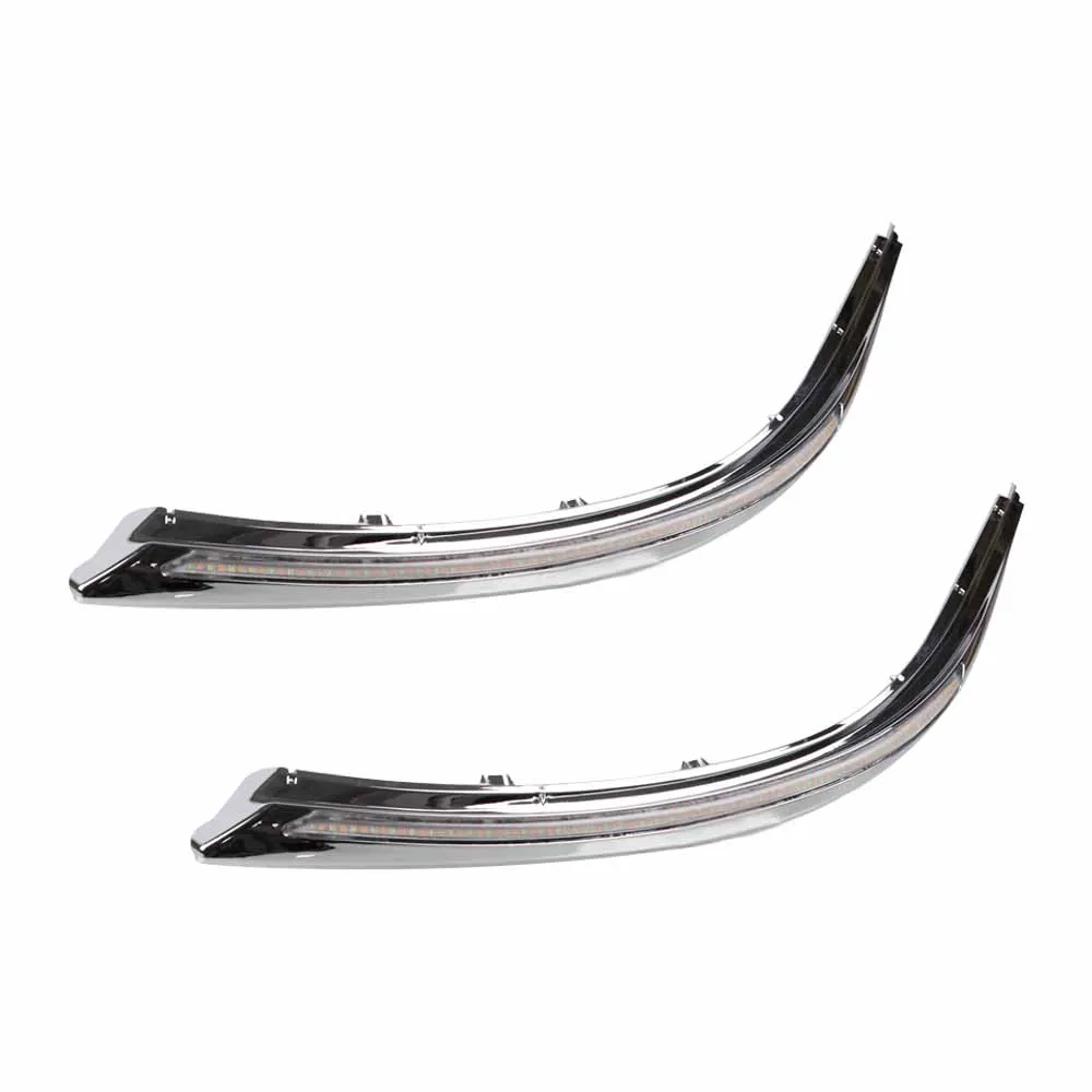 1 пара светодиодный DRL головной светильник бровей дневные ходовые огни с течет