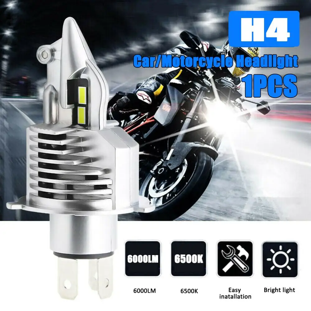 Фара высокой мощности 1 шт. H4 9003 HB2 светодиодный фонарь Hi/Lo луч HID Белый