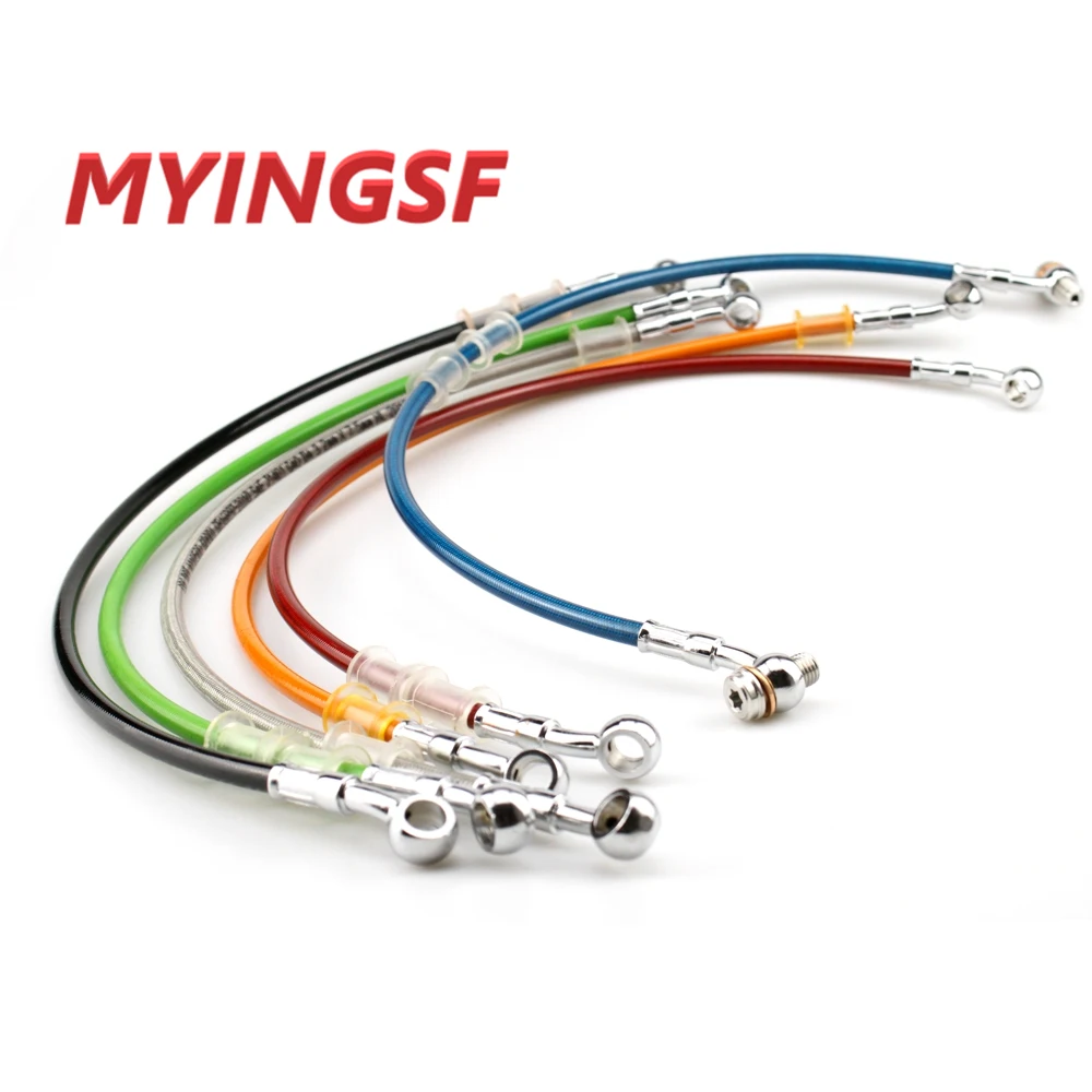 

40CM-150CM Motorcycle Brake Oil Hose Brake Line Universal Motorbike Stainless Steel Braided Pipeline Latiguillo Freno Moto