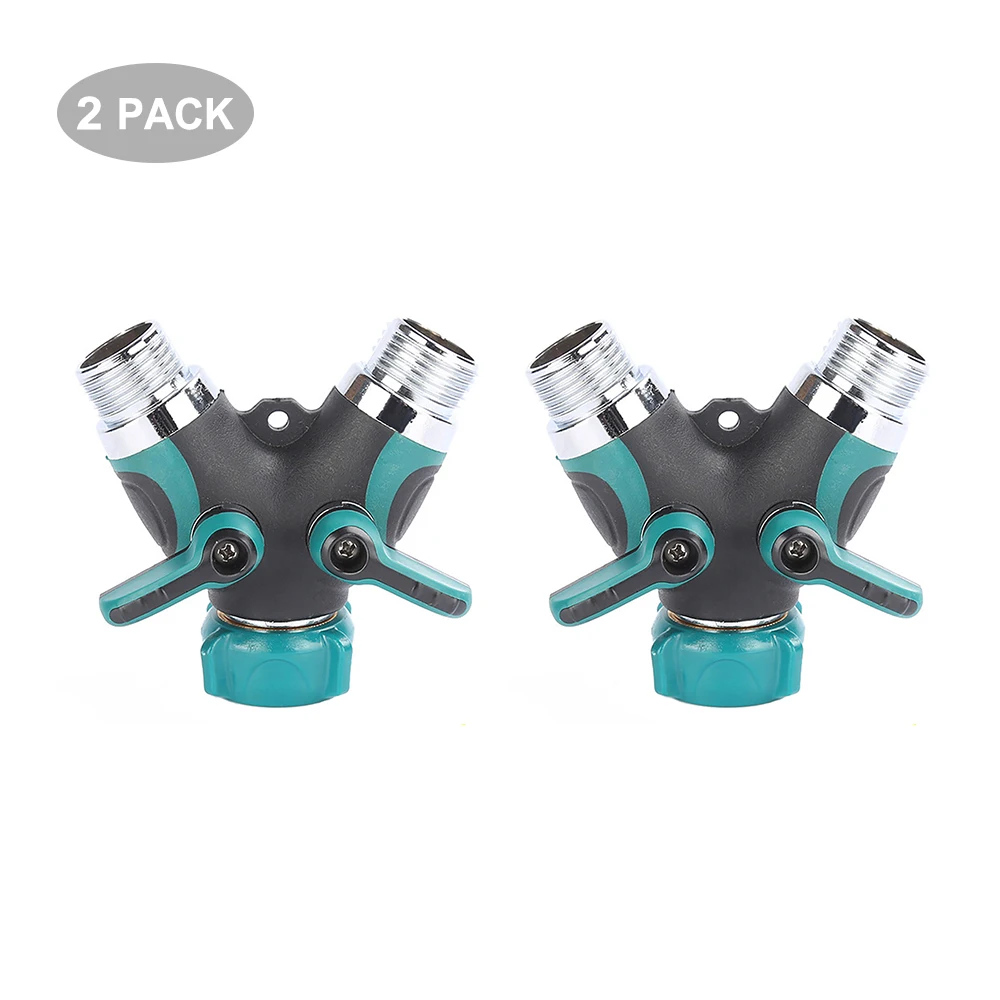 

2Pcs Blue Y-type double-pass water separator home garden water pipe connector irrigation quick joint fitting shunt joint