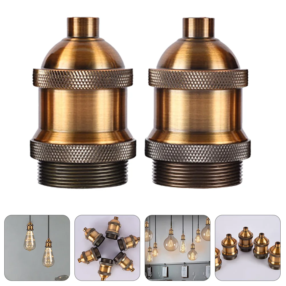 

2pcs Vintage Lamp Light Bulb Holder E27 Screw Lamp Sockets Pendant Light Holder