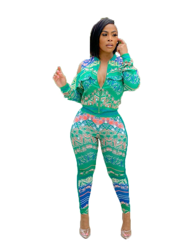 

S-2xl Print Pants Set Off Shoulder Top And Long Pants Club Party Sexy Casual 2 Piece Set Outfits Women Wholesale Dropshipping