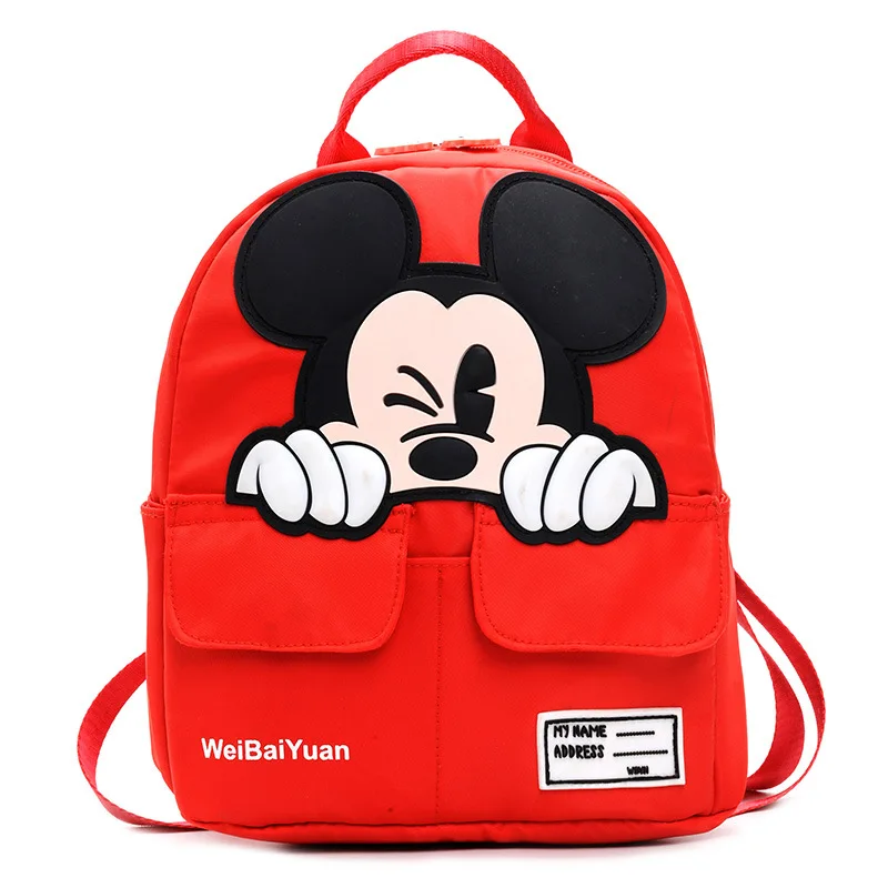 Disney Brand Girls Mickey Mouse Backpack Bags For Kindergarten Fashion Travel Handbags Baby Boys Cute Cartoon Small Package Gift