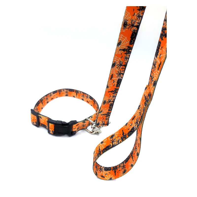 

Ошейники для собак с новыми узорами осень Хэллоуин День благодарения, ошейники для собак на Хэллоуин