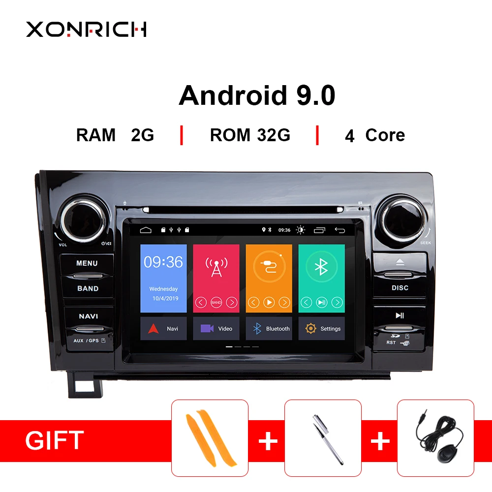 2 Дина fndroid 9 Автомобильный мультимедийный плеер для Toyota Tundra Sequoia 2007 2008 2009 2010 2011 2012