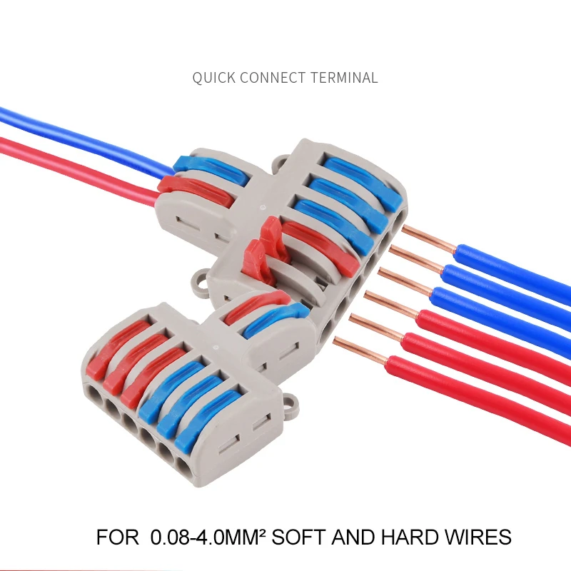 5 шт./лот Клеммная колодка с двумя и шестью выходами быстрое подключение клеммы