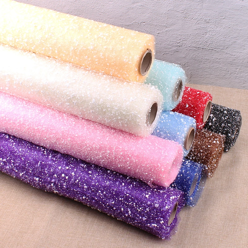 

50cm*3meter Valentine's Day Bouquet Wrapping Snow Yarn DIY Florist Supplies Flowers Gift Packing Paper Wedding Party Decor Gauze