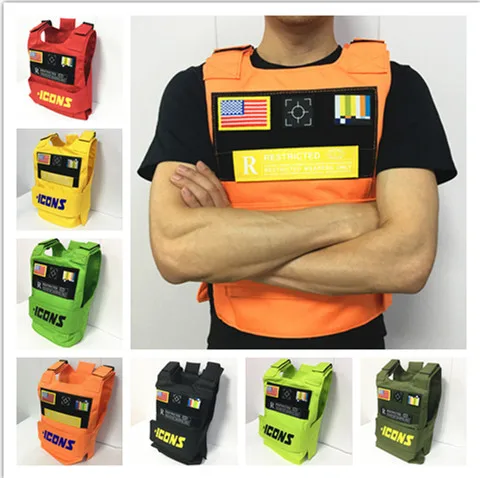 

Трендовый жилет + значки, Мужская модная куртка, жилеты с нашивками, дизайнерский тактический жилет, военный жилет, мужские уличные жилеты д...