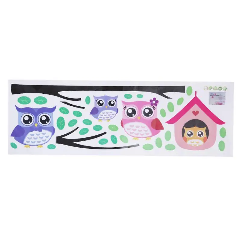 Креативная мультяшная Наклейка на стену с изображением дерева животных детская