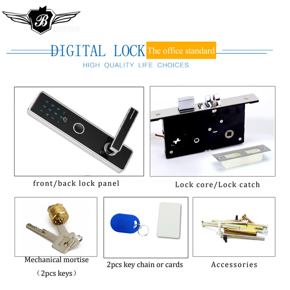Цифровой сенсорный экран электронный смарт-код замок для клавиатуры отеля дома